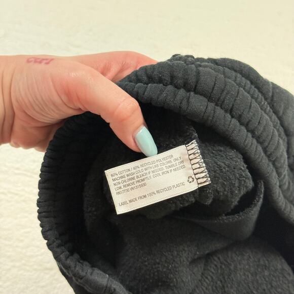 Upcycled Wild Fable Fringe Beaded Sweat Shorts Black, Size Small - Picture 8 of 9